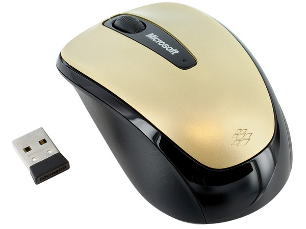 Mouse Microsoft Wireless Mobile 3500 BlueTrack, Inalámbrico. USB 2.0. Color Dorado.