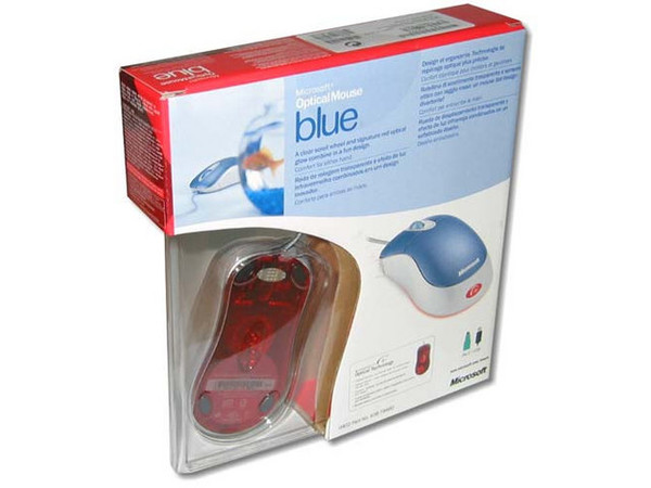 Mouse Microsoft Óptico Color Azul Metalico PS2 y USB