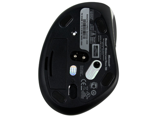 Mouse Microsoft 7000 láser Inalámbrico USB, con base recargable. Color Negro