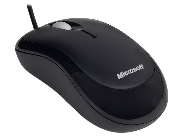 Mouse Óptico Microsoft Basic, USB, Color Negro.