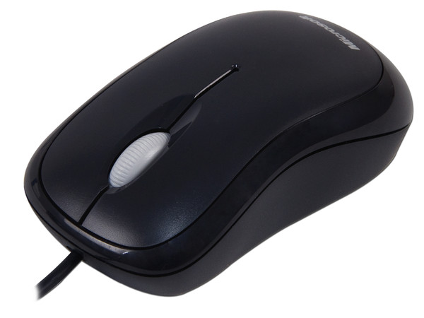 Mouse Óptico Microsoft Basic, USB, Color Negro.