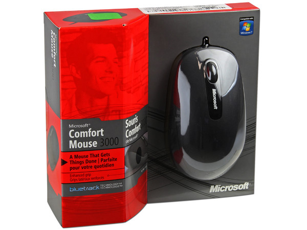Mouse Microsoft Comfort Mouse 3000, Tecnología BlueTrack. USB 2.0