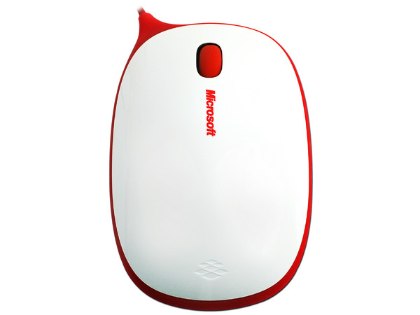Mouse Microsoft Express, Tecnología BlueTrack. USB 2.0. Color Blanco/Rojo