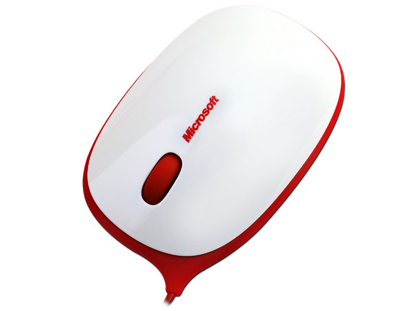 Mouse Microsoft Express, Tecnología BlueTrack. USB 2.0. Color Blanco/Rojo