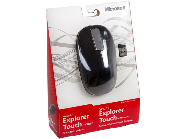 Mouse Inalámbrico Microsoft Explorer Touch, tecnología BlueTrack, USB. Color Negro