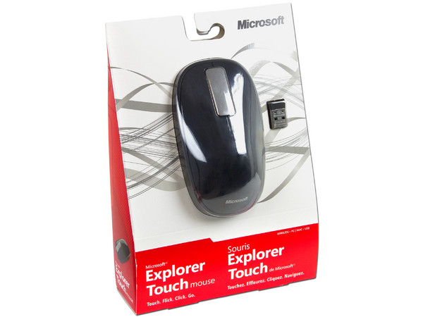 Mouse Inalámbrico Microsoft Explorer Touch, tecnología BlueTrack, USB. Color Gris