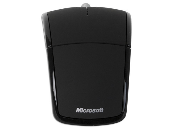 Mouse Microsoft Arc láser Inalámbrico USB, diseño cómodo y plegable. Color Negro
