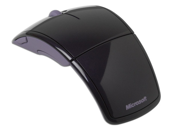 Mouse Microsoft Arc láser Inalámbrico USB, diseño cómodo y plegable. Color Púrpura
