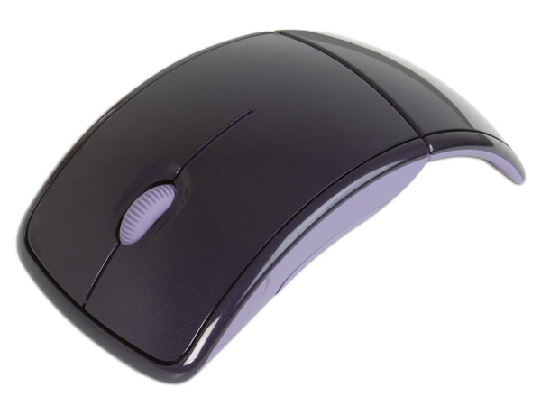 Mouse Microsoft Arc láser Inalámbrico USB, diseño cómodo y plegable. Color Púrpura