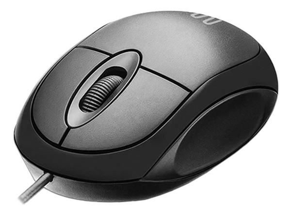 Mouse Óptico Alámbrico Multi MO300, 1200 DPI, USB. Color Negro.