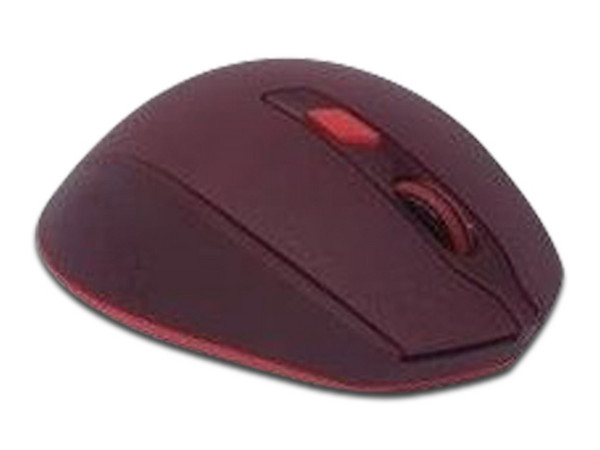 Mouse óptico inalámbrico NACEB NA-0119, Receptor USB. Color Rojo.