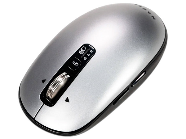 Mouse Naceb NA-0131G Forma Slim, Color Gris, Inalámbrico.