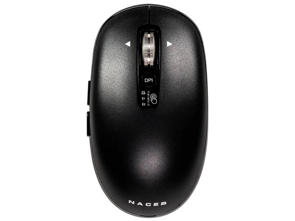 Mouse Inalámbrico Naceb Slim Negro NA-0131N, 3200 DPI, 6 Botones, Bluetooth.