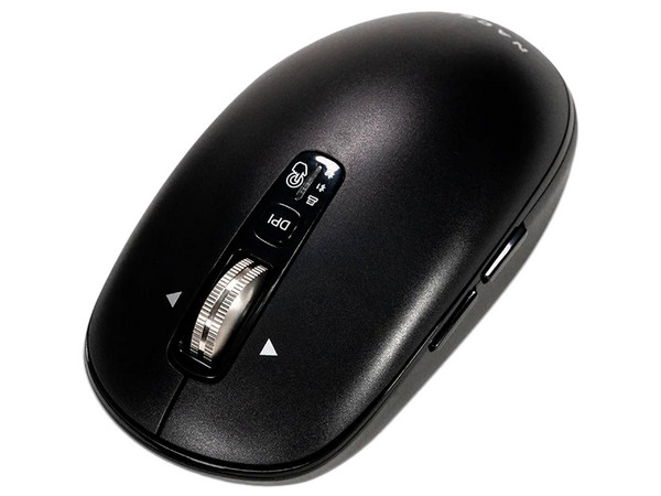 Mouse Inalámbrico Naceb Slim Negro NA-0131N, 3200 DPI, 6 Botones, Bluetooth.