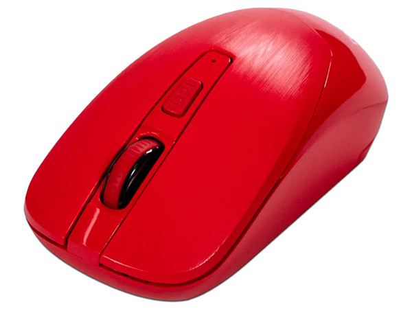 Monitor Óptico Inalámbrico Naceb NA-0137R, Receptor USB, Color Rojo.