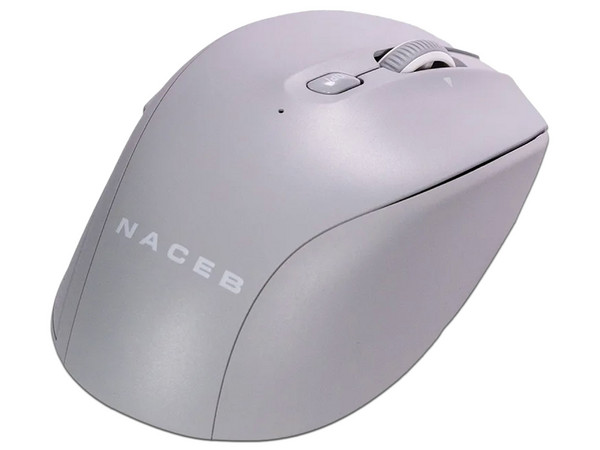Mouse Óptico Inalámbrico NACEB  NA-0139G, Receptor USB, 5 Botones, Color Gris.