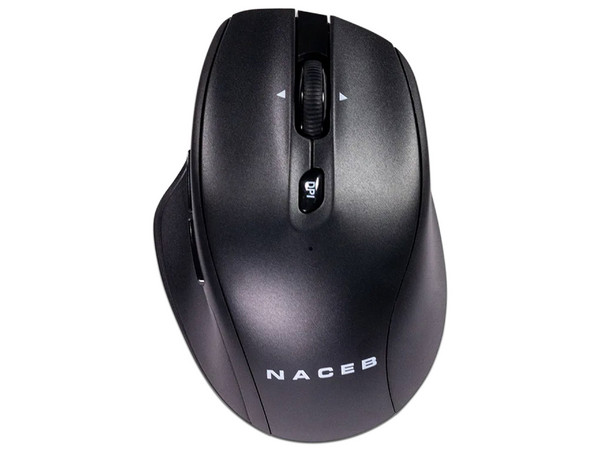 Mouse Inalámbrico Naceb Technology NN-0139N, 5 Botones, 1600 DPI, RF, Color Negro.