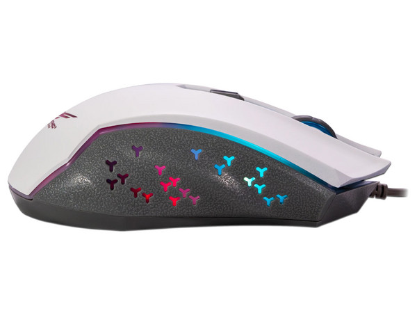 Mouse Gamer NACEB Nefiri Legacy NA-2703, 3600 DPI, 6 Botones, RGB. Color Blanco con Gris.