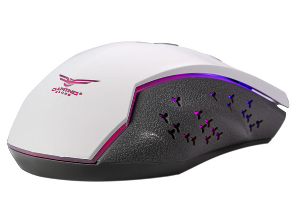 Mouse Gamer NACEB Nefiri Legacy NA-2703, 3600 DPI, 6 Botones, RGB. Color Blanco con Gris.