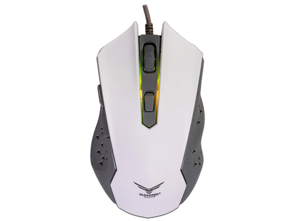 Mouse Gamer NACEB Nefiri Legacy NA-2703, 3600 DPI, 6 Botones, RGB. Color Blanco con Gris.