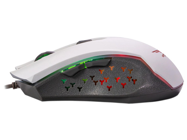 Mouse Gamer NACEB Nefiri Legacy NA-2703, 3600 DPI, 6 Botones, RGB. Color Blanco con Gris.