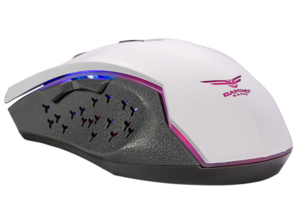 Mouse Gamer NACEB Nefiri Legacy NA-2703, 3600 DPI, 6 Botones, RGB. Color Blanco con Gris.