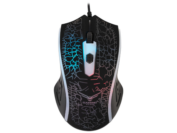 Mouse Óptico Gamer Naceb NA-632, hasta 1200dpi, 4 botones, Iluminación LED. Incluye Mouse Pad Gamer