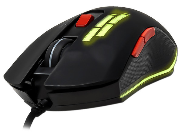 Mouse Gamer Necnon NGM-HYDRA, 6 botones, RGB. Color Negro.