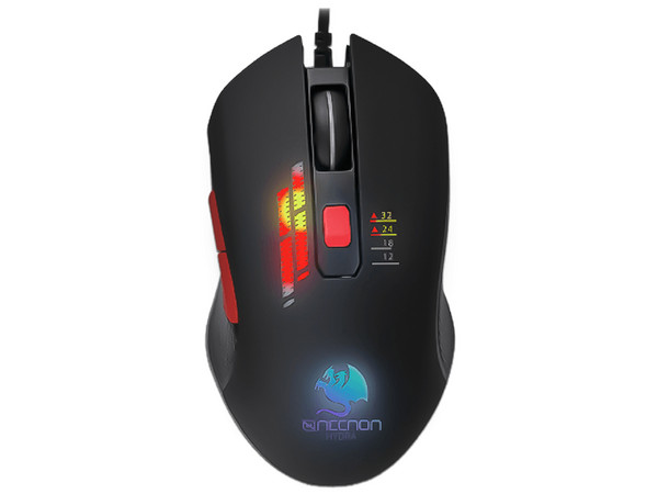 Mouse Gamer Necnon NGM-HYDRA, 6 botones, RGB. Color Negro.