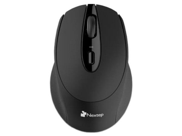 Mouse Óptico Inalámbrico Nextep NE-410E, Receptor USB. Color Negro.