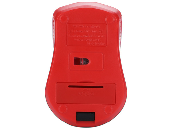 Mouse Óptico Inalámbrico Nextep NE-411, 1600 dpi, USB. Color Rojo.