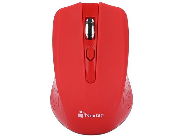 Mouse Óptico Inalámbrico Nextep NE-411, 1600 dpi, USB. Color Rojo.