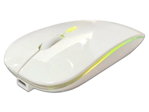 Mouse Óptico Inalámbrico Nextep NE-412B recargable, hasta 1600 dpi, RGB. Color Blanco.