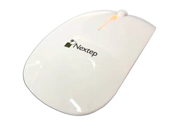 Mouse Óptico Inalámbrico Nextep NE-412B recargable, hasta 1600 dpi, RGB. Color Blanco.