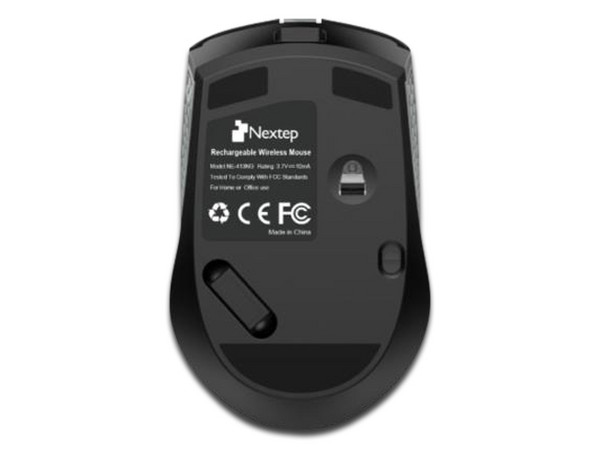 Mouse Óptico Inalámbrico Nextep NE-413NG, Receptor USB. Color Negro/Gris.