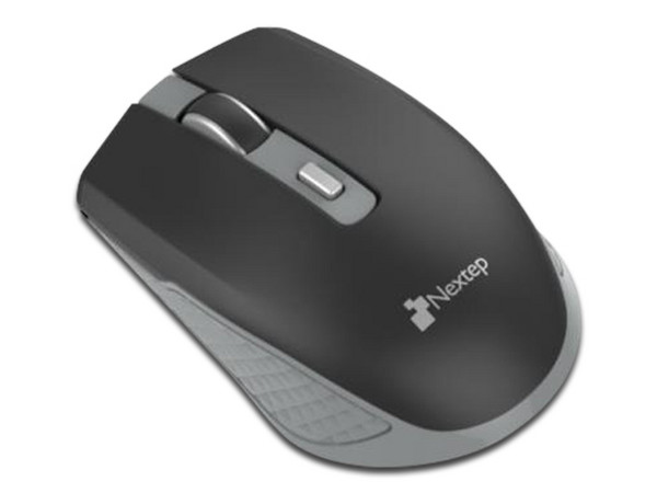 Mouse Óptico Inalámbrico Nextep NE-413NG, Receptor USB. Color Negro/Gris.