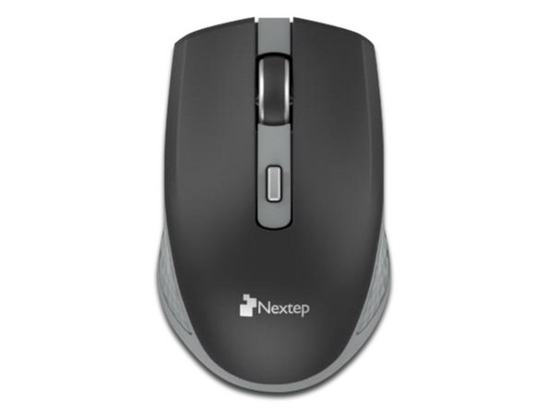 Mouse Óptico Inalámbrico Nextep NE-413NG, Receptor USB. Color Negro/Gris.