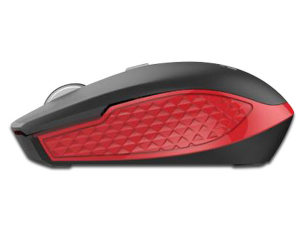 Mouse Óptico Inalámbrico Nextep NE-413NR, Receptor USB. Color Negro/Rojo.