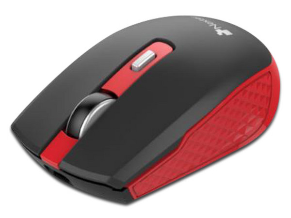 Mouse Óptico Inalámbrico Nextep NE-413NR, Receptor USB. Color Negro/Rojo.