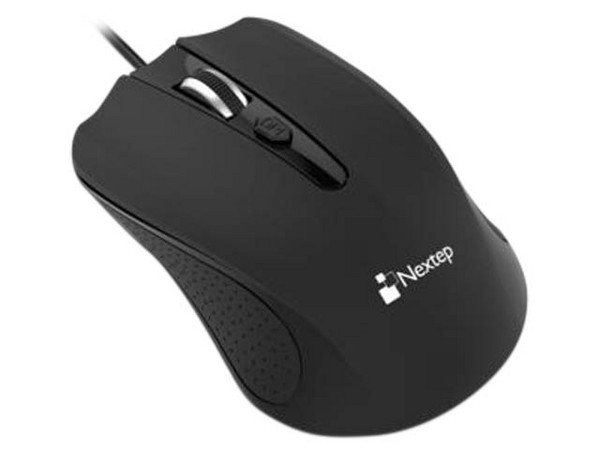 Mini Mouse NEXT NE-414D, 1200 dpi, Óptico, USB, 1.2m. Color Negro.