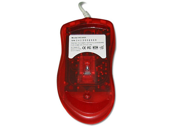 Mouse INLAND Óptico PS/2, Color Beige con Rojo.