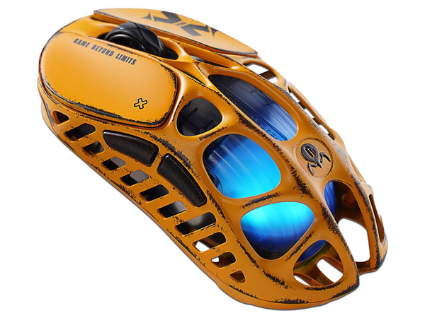 Mouse Gamer Inalámbrico GravaStar Mercury X & X Pro, Sensor Óptico, 32000 DPI, Diseño Ergonómico, Receptor USB, Bluetooth, USB Tipo C. Edición Especial Amarillo.