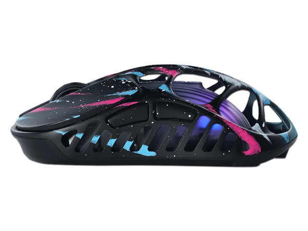 Mouse Gamer Inalámbrico GravaStar Mercury X Pro 8KHz, Sensor Óptico, 32000 DPI, Diseño Ergonómico, Receptor USB, Bluetooth. Color Negro Grafiti.