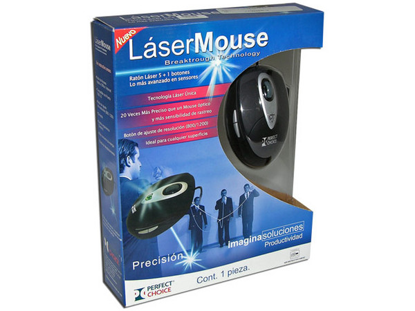 Mouse Perfect Choice Láser con 5 botones, USB