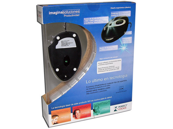 Mouse Perfect Choice Láser con 5 botones, USB