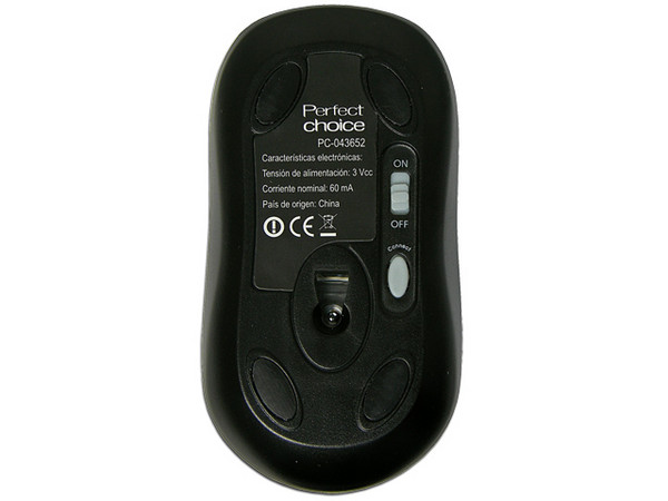 Mini Mouse Perfectchoice Óptico Inalámbrico, USB con Cargador de Baterías.