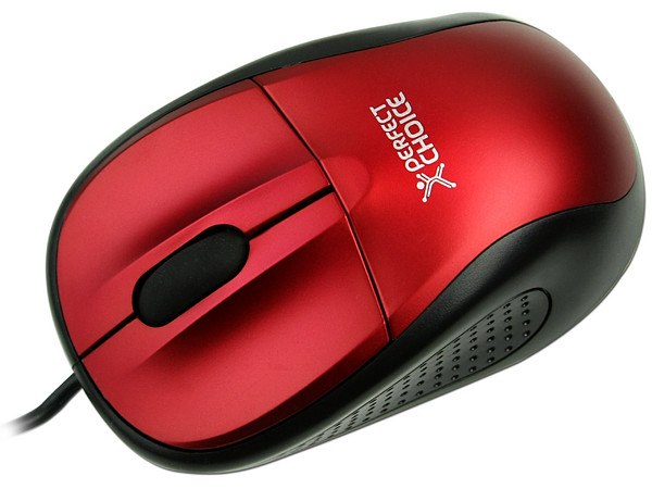 Mini Mouse Perfect Choice Óptico, USB. Color Rojo