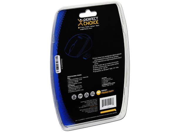 Micro Mouse Perfect Choice Óptico Inalámbrico para Netbook, USB
