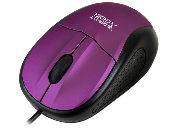 Mini Mouse Perfect Choice Óptico, USB. Color Morado