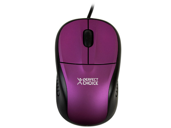 Mini Mouse Perfect Choice Óptico, USB. Color Morado
